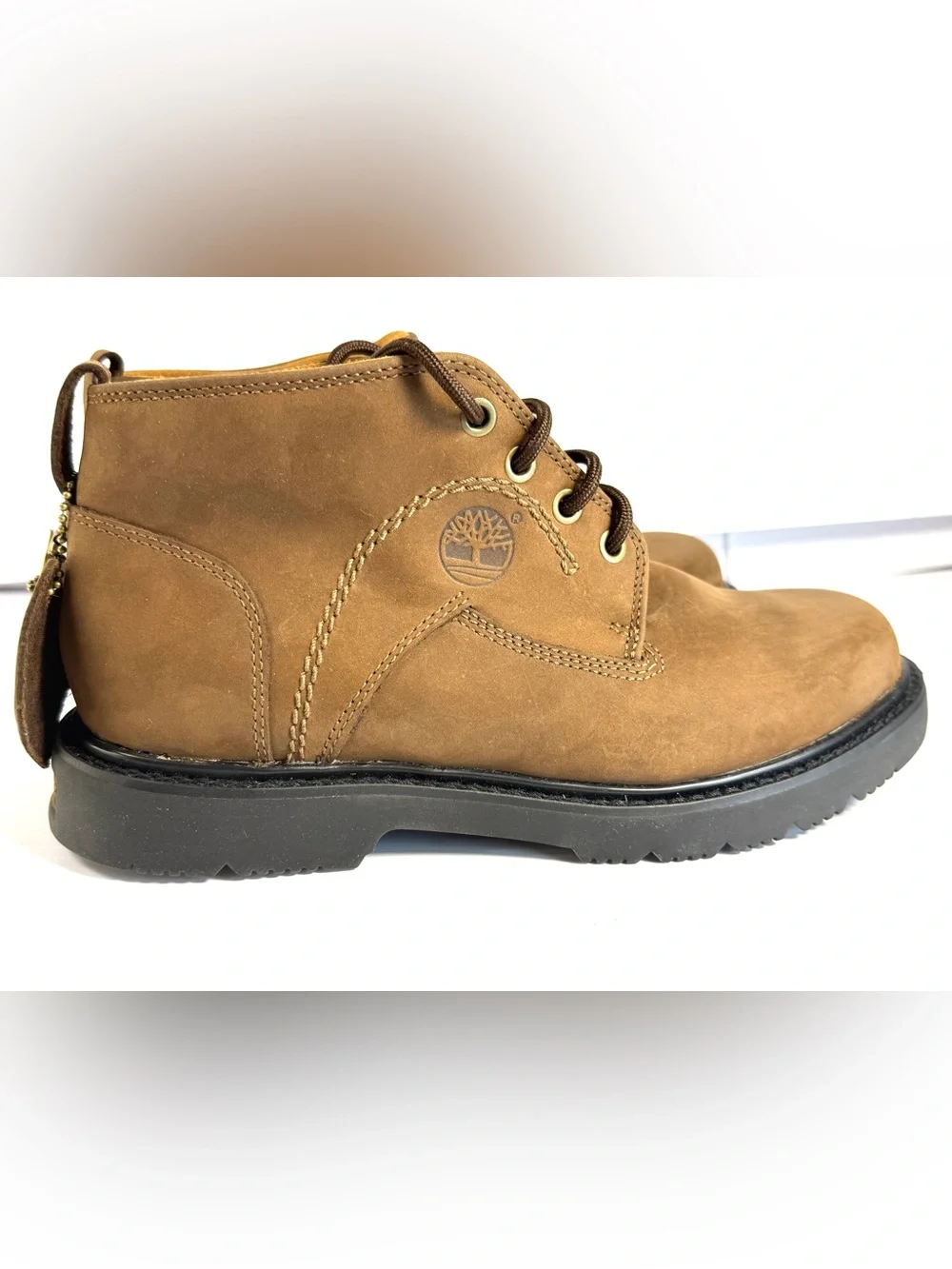 Timberland Brown Suede Chukka Boots with Black Sole